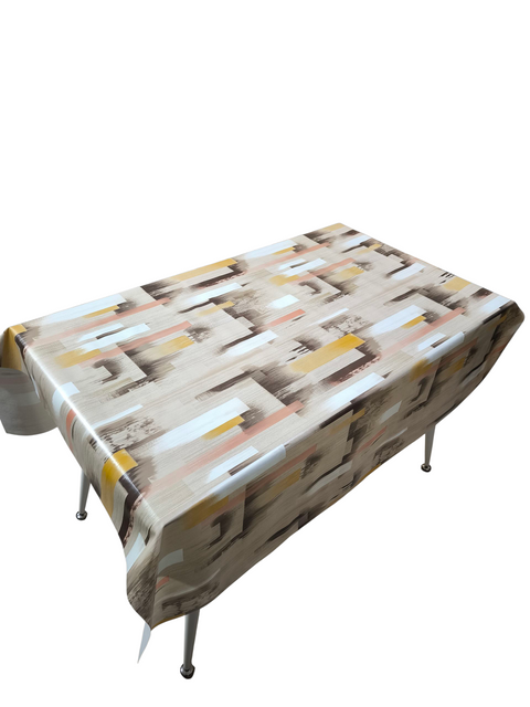 Мушама за маса с абстрактен дизайн в топли цветове