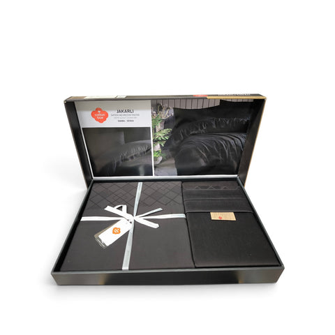 Луксозен спален комплект Cotton Box – Модел Dama Black (Жакардов сатен)