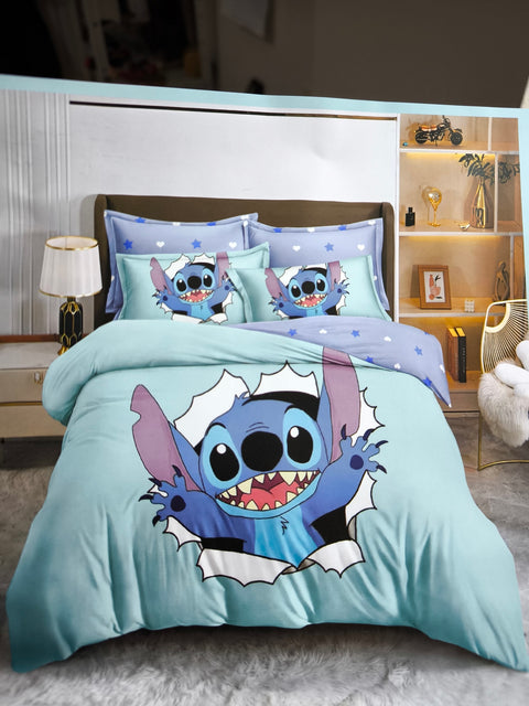 Детски спален комплект „Stitch“ – двулицев, 3D пано