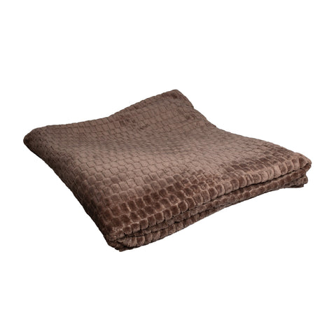 Едноцветно бамбуково одеяло, тъмно кафяво