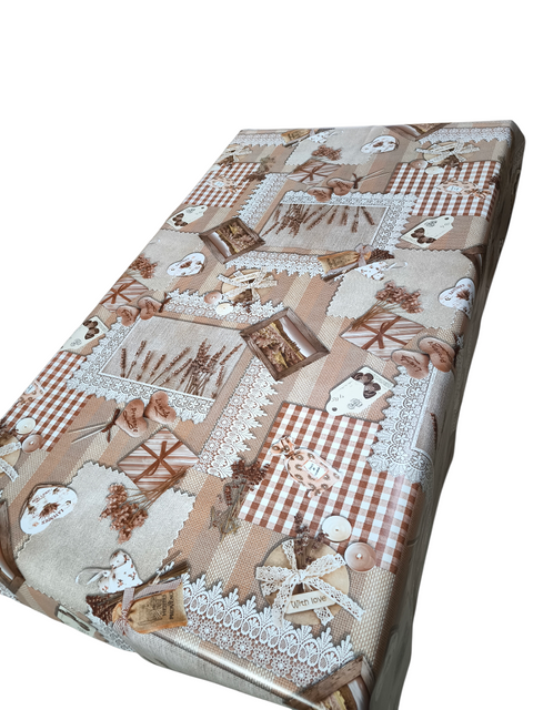 Мушама за маса - кафява лавандула