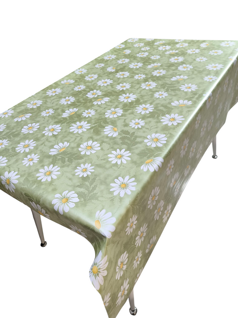 Мушама за маса зелена маргаритка