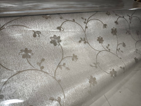 Прозрачна силиконова мушама с цвете