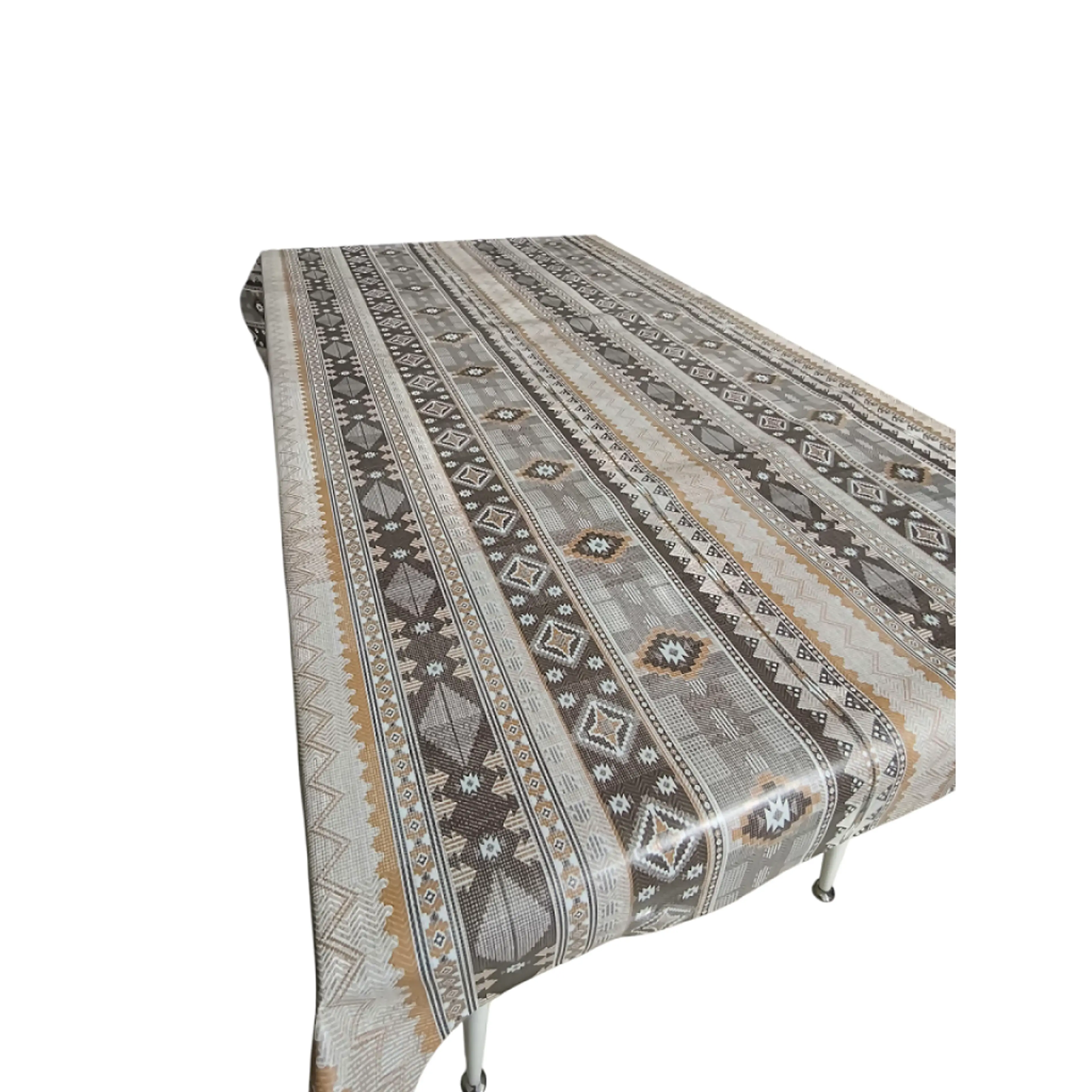 Битова мушама с етно мотиви – кафяво-бежова гама