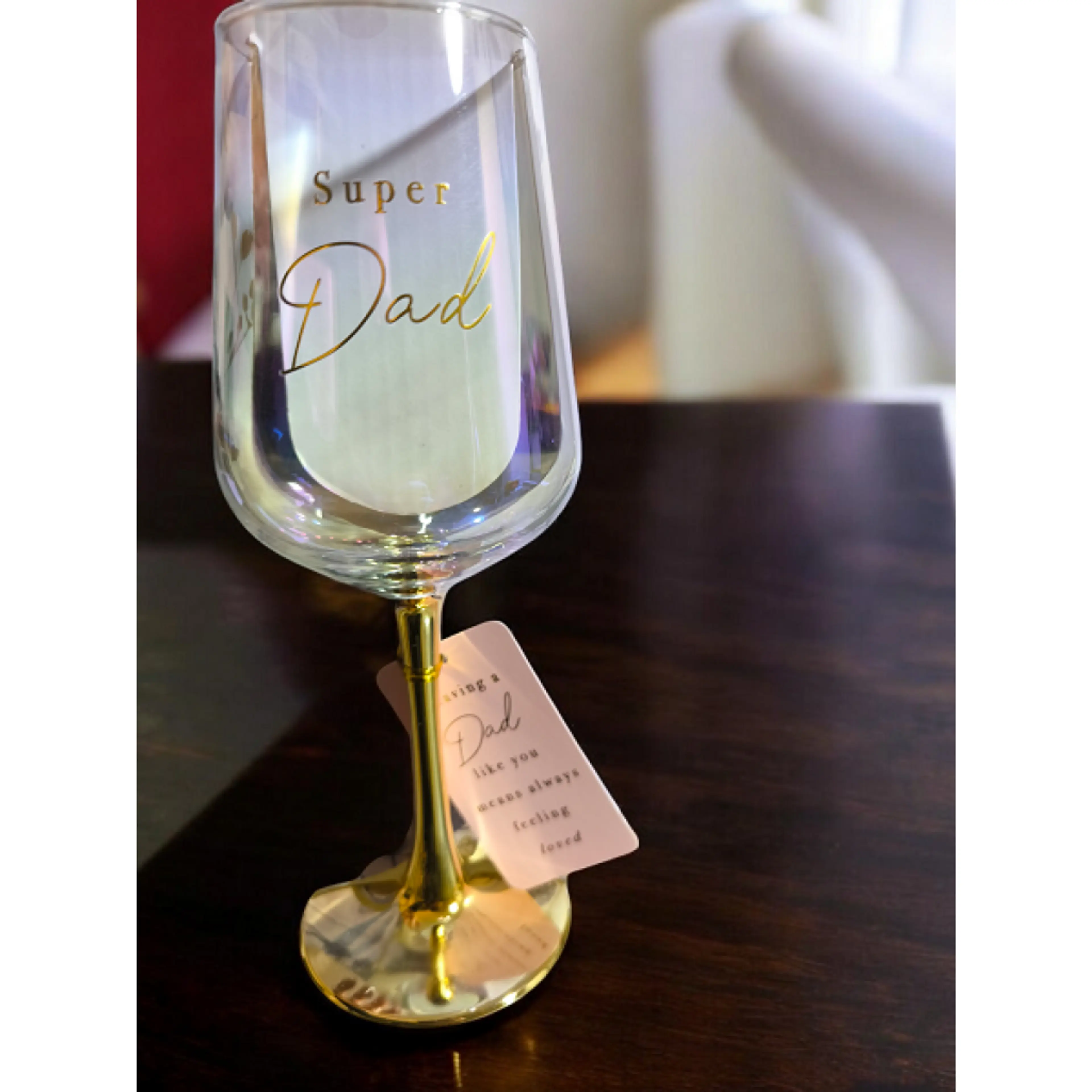 Луксозна чаша за вино ,, Супер Татко''