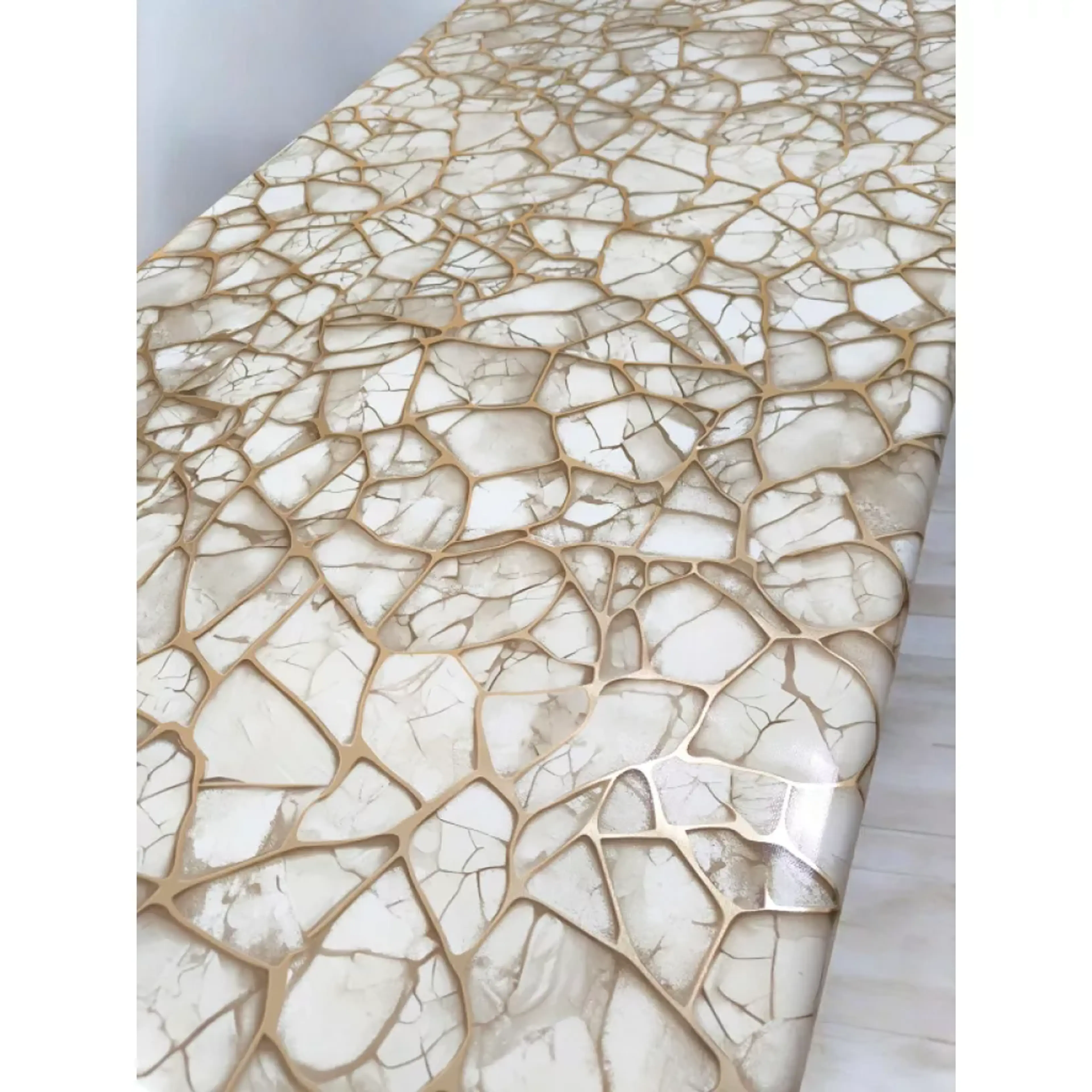 Луксозна дизайнерска мушама с кожено-текстилна текстура 140см 120см