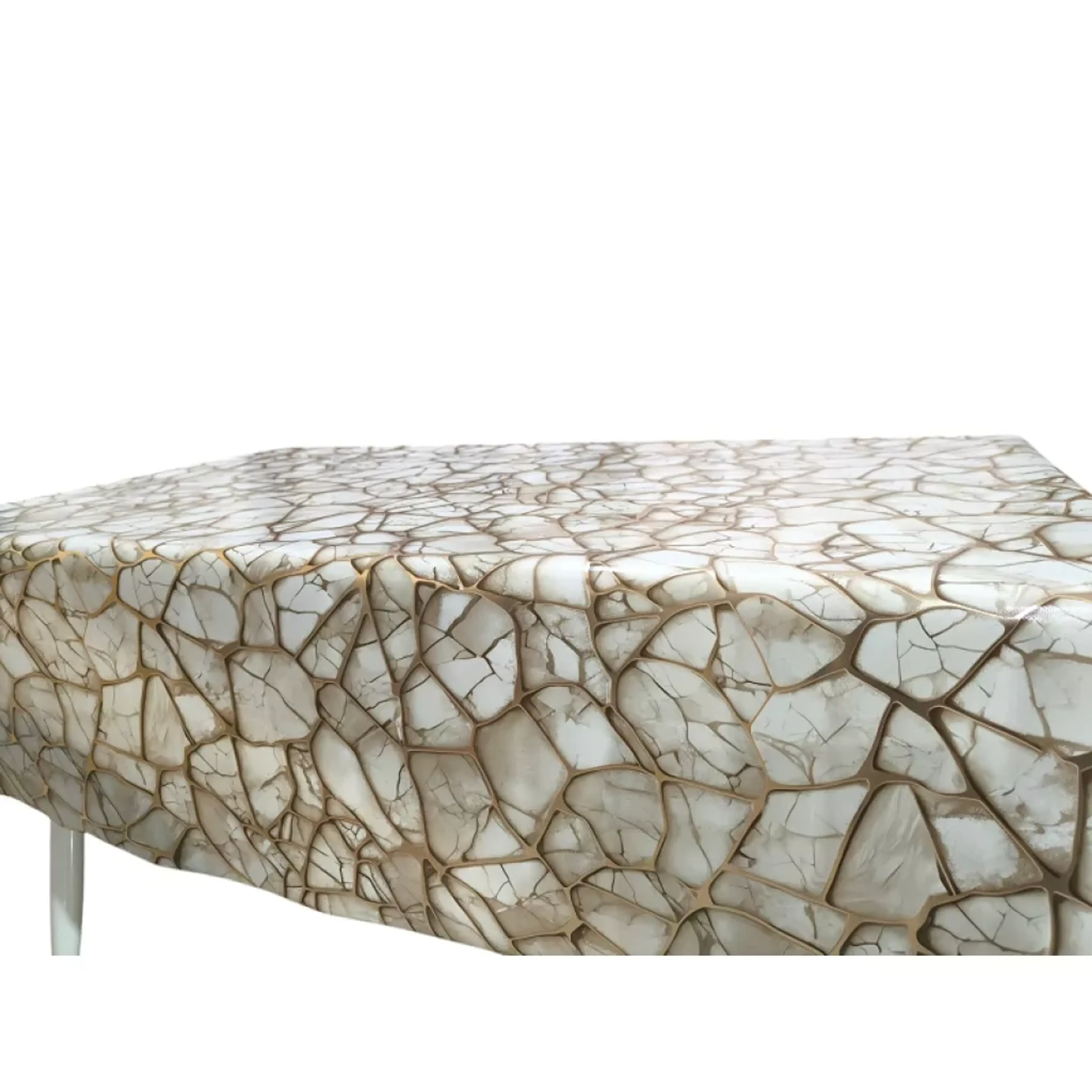 Луксозна дизайнерска мушама с кожено-текстилна текстура 140см 80см