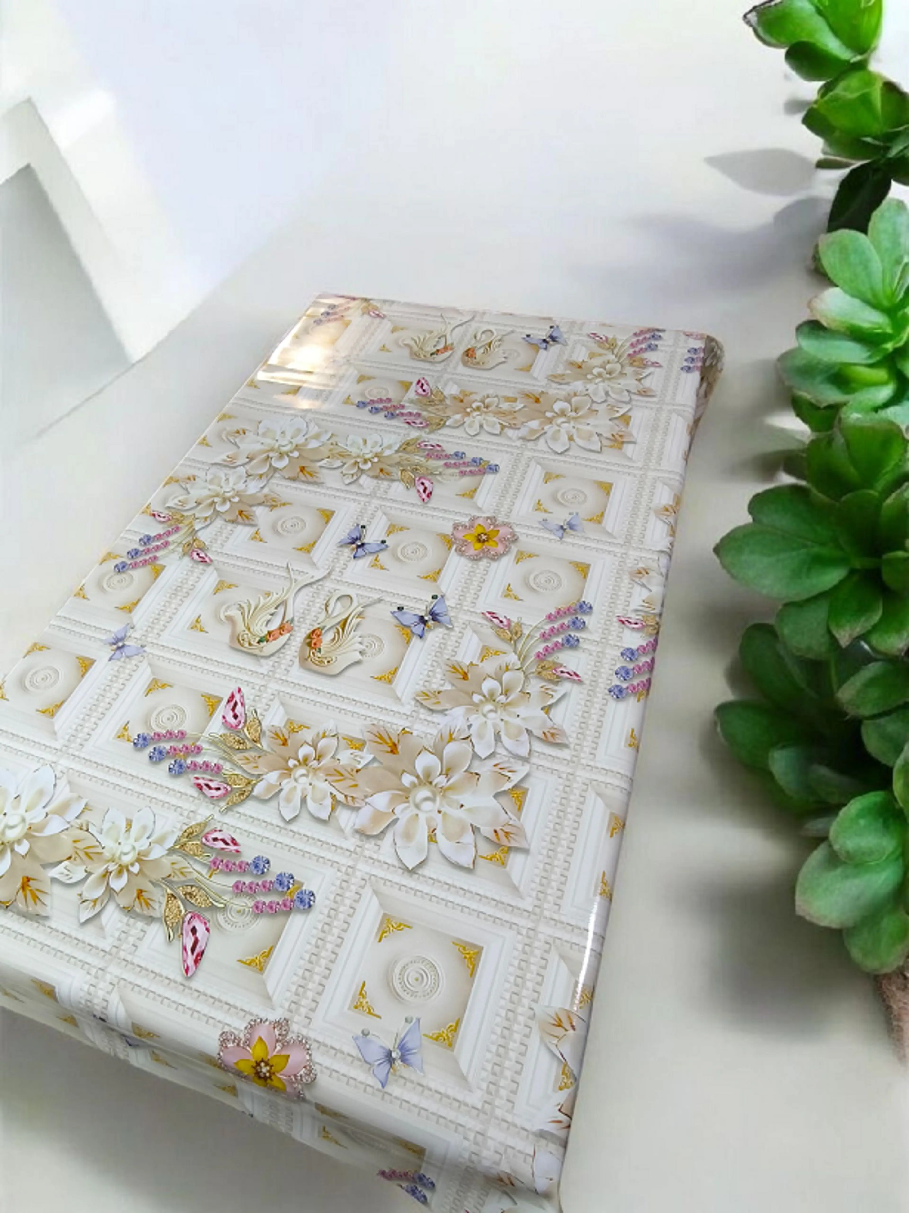 Луксозна гланцирана мушама , перла 140см 10м