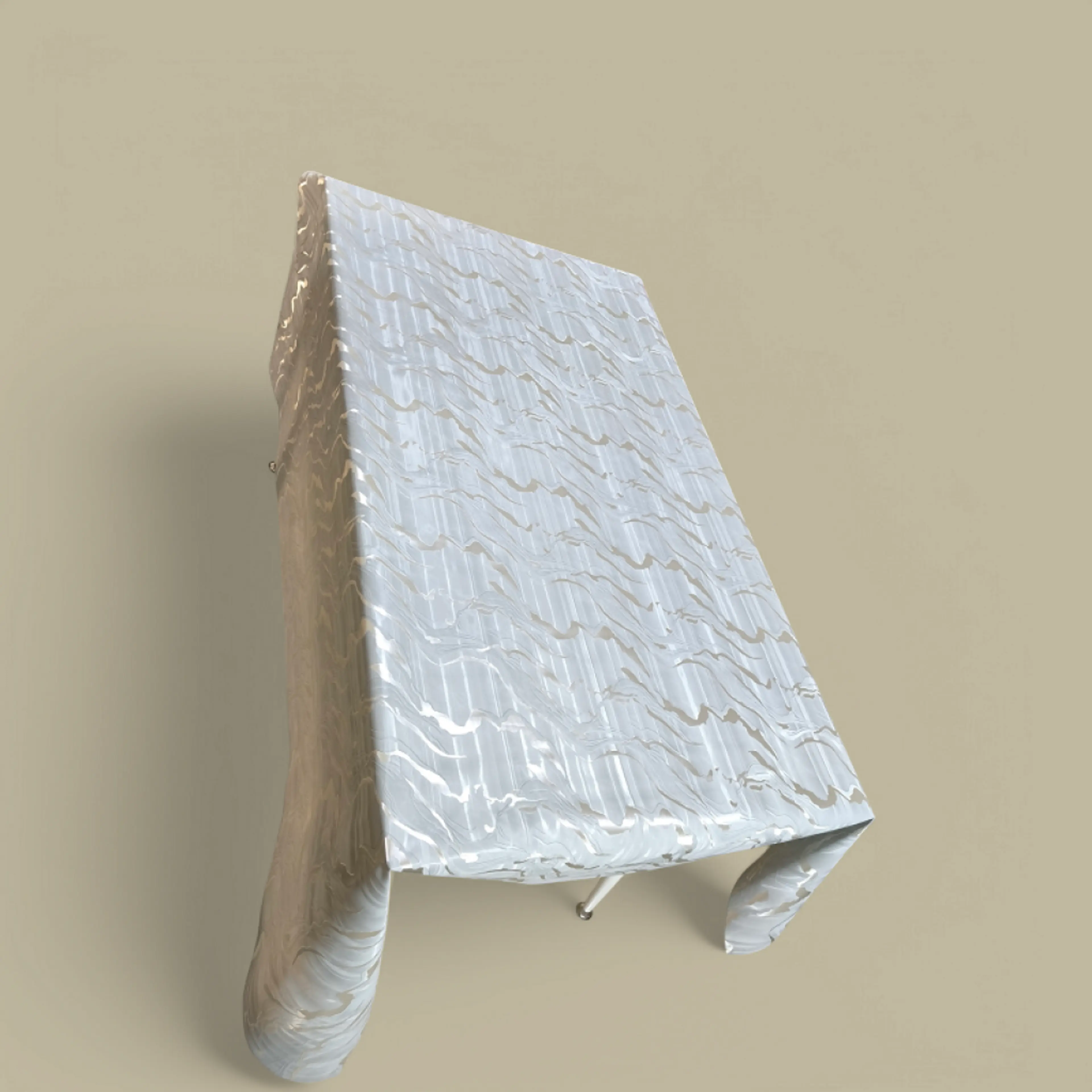 Луксозна мушама, сиво-сребристо