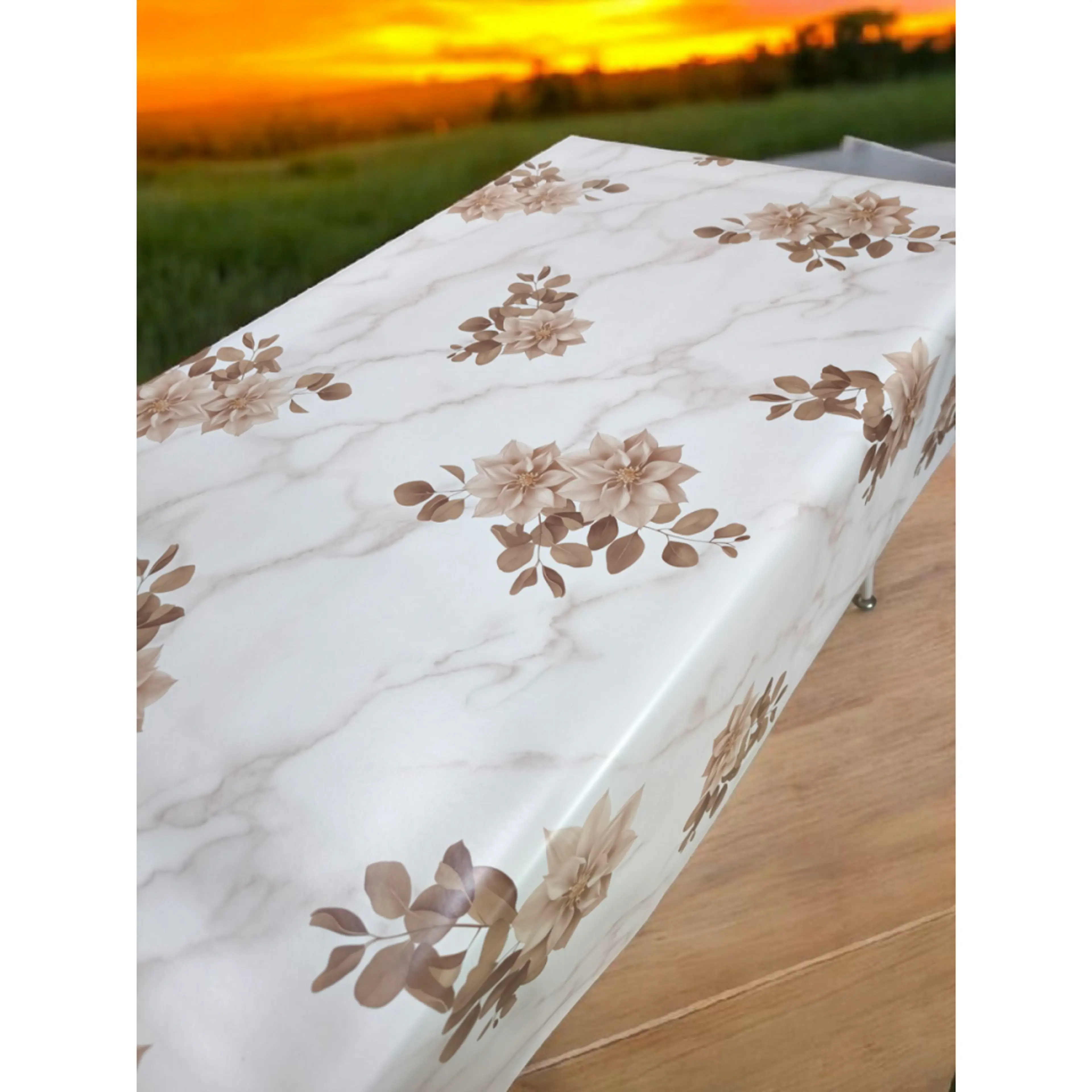 Мушама , мраморна градина 140см 190см