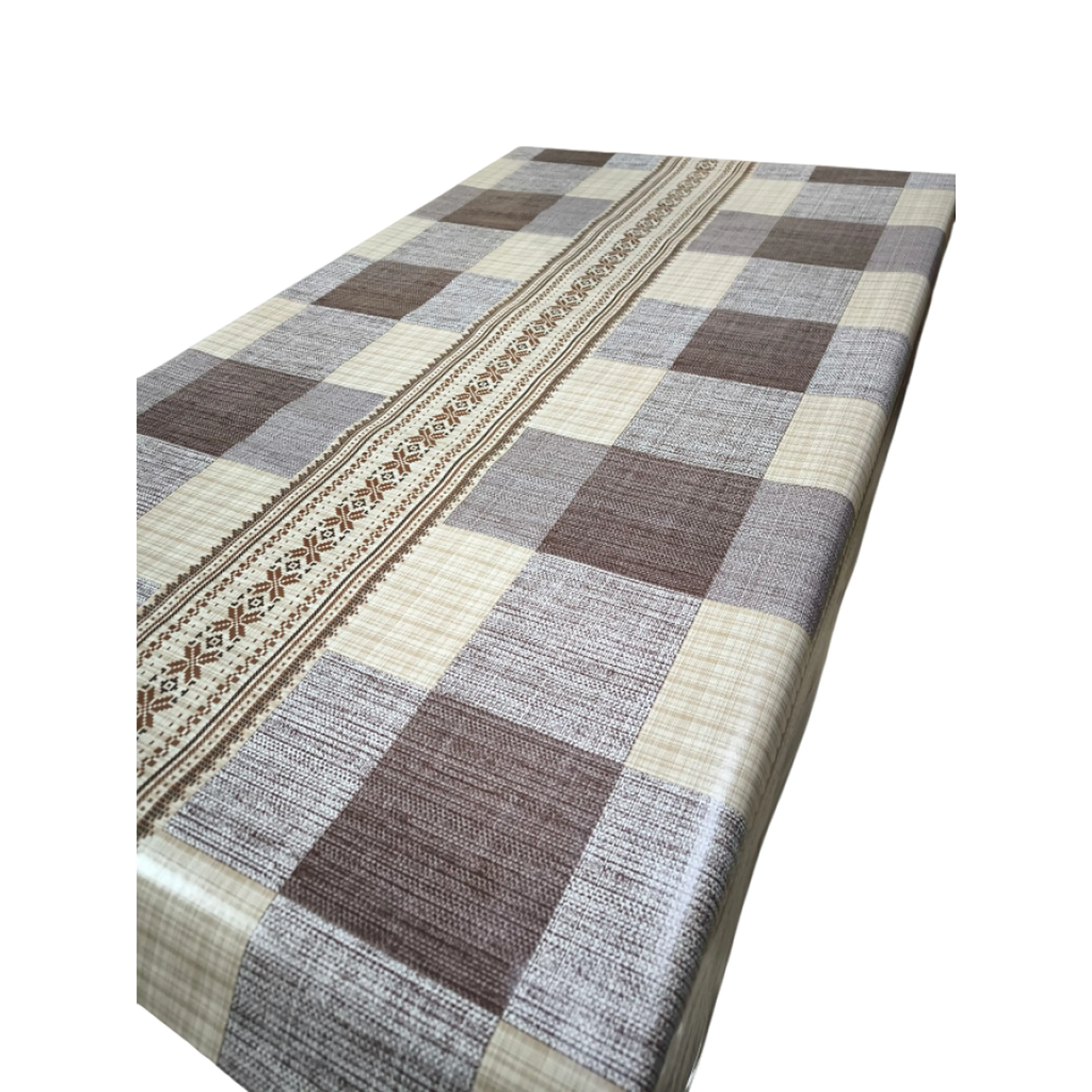 Мушама за маса , битова (кафяво, бежова)