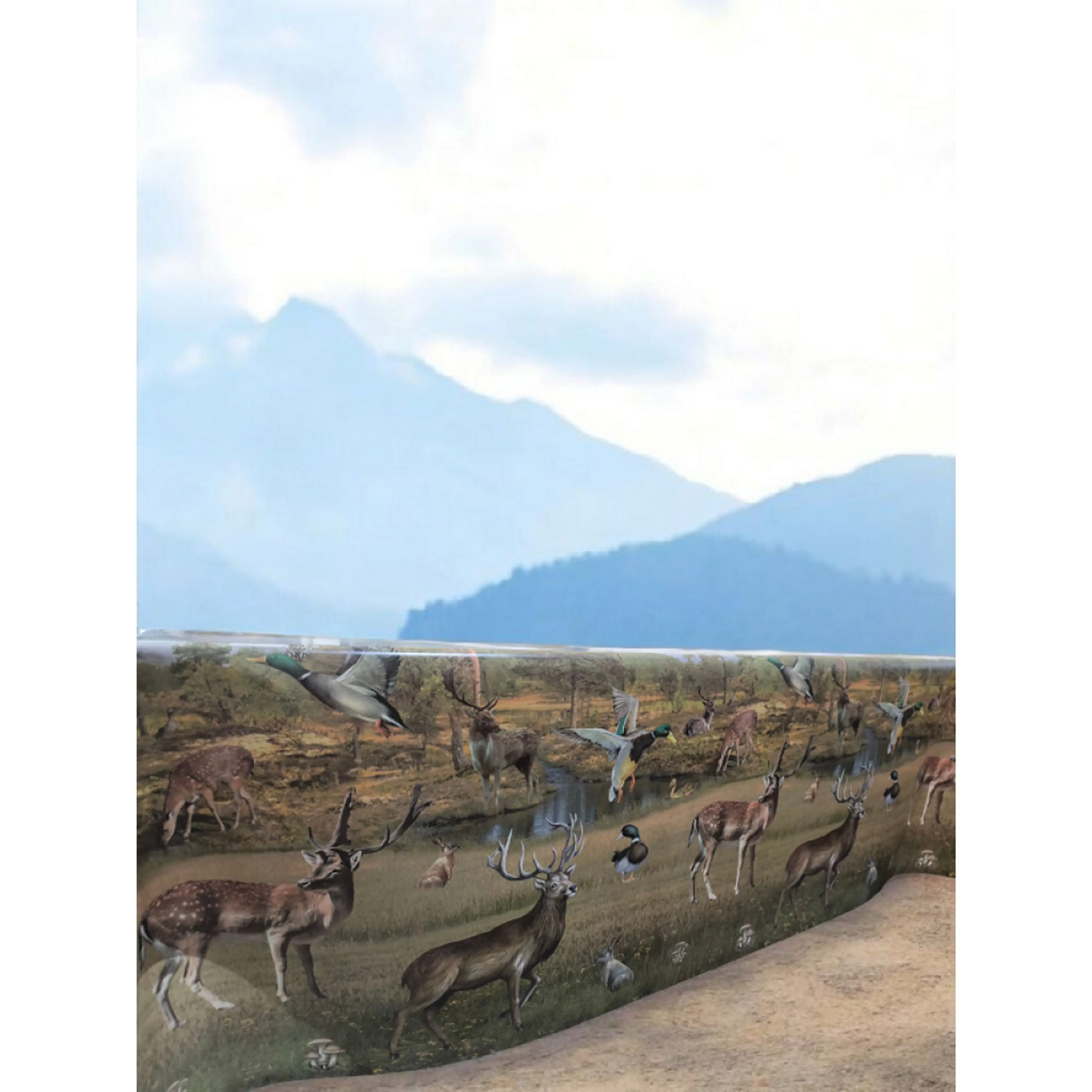 Мушама за маса , елени (ловджийска) 140см 130см