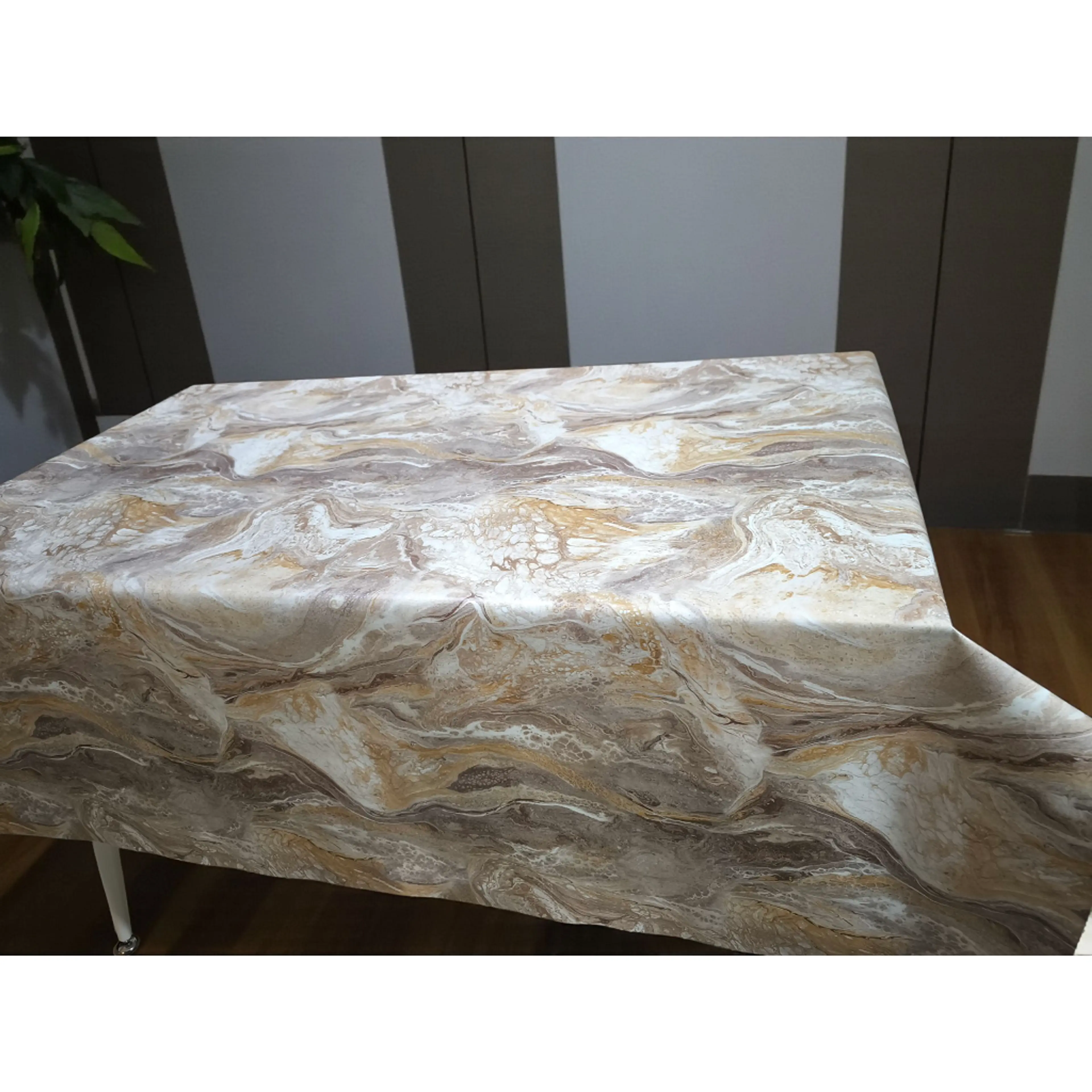 Мушама за маса , кафяв мрамор