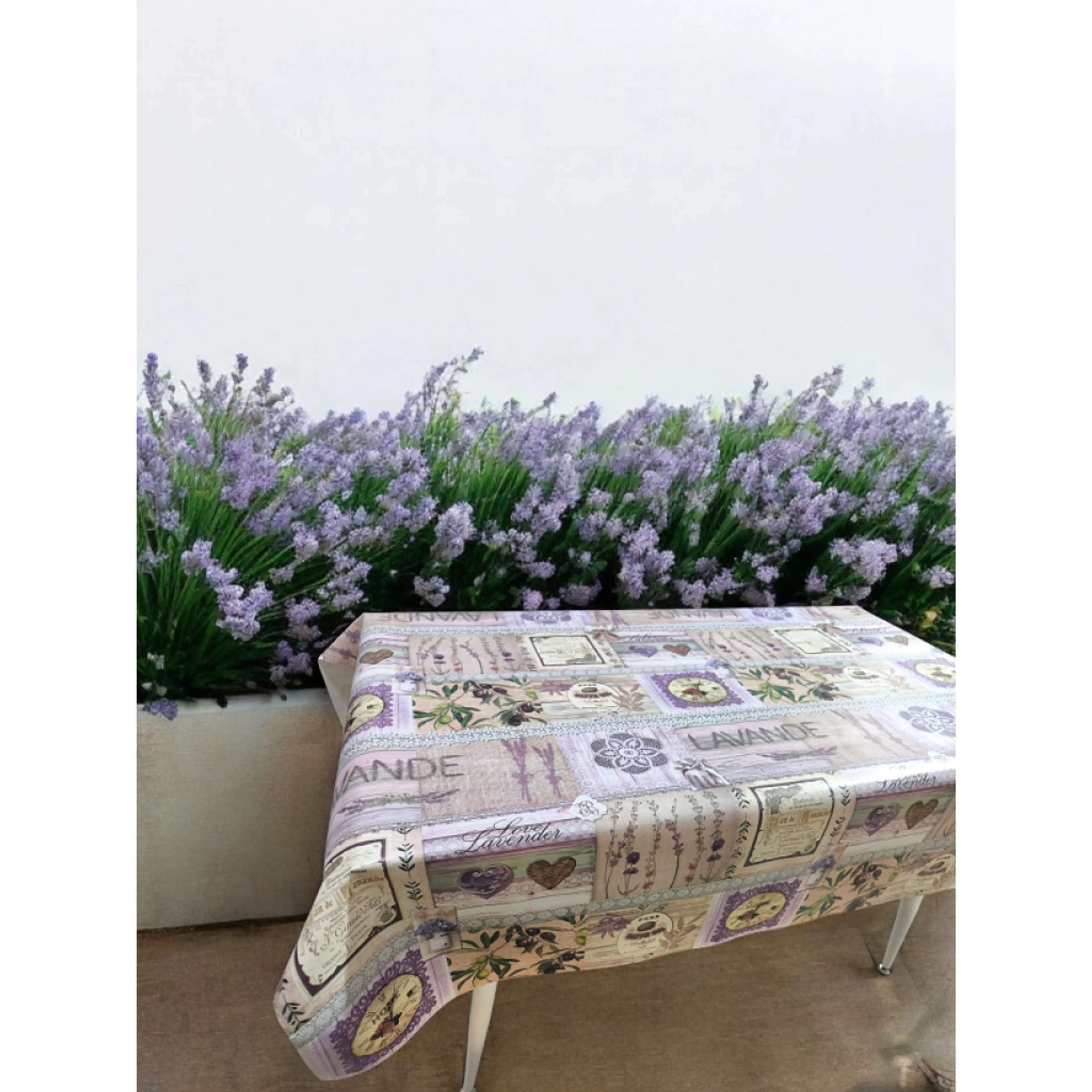 Мушама за маса, винтидж декор лавандула