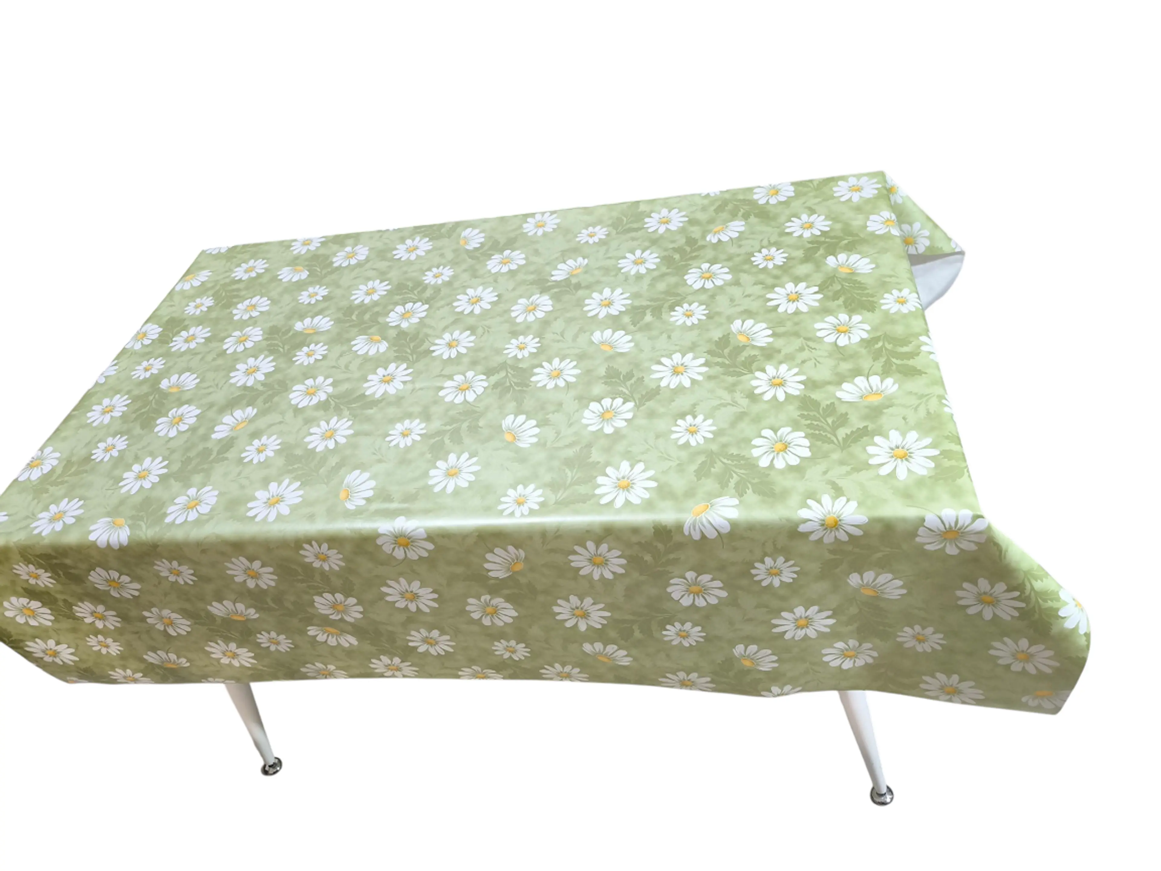Мушама за маса, зелена маргаритка 140см 10м
