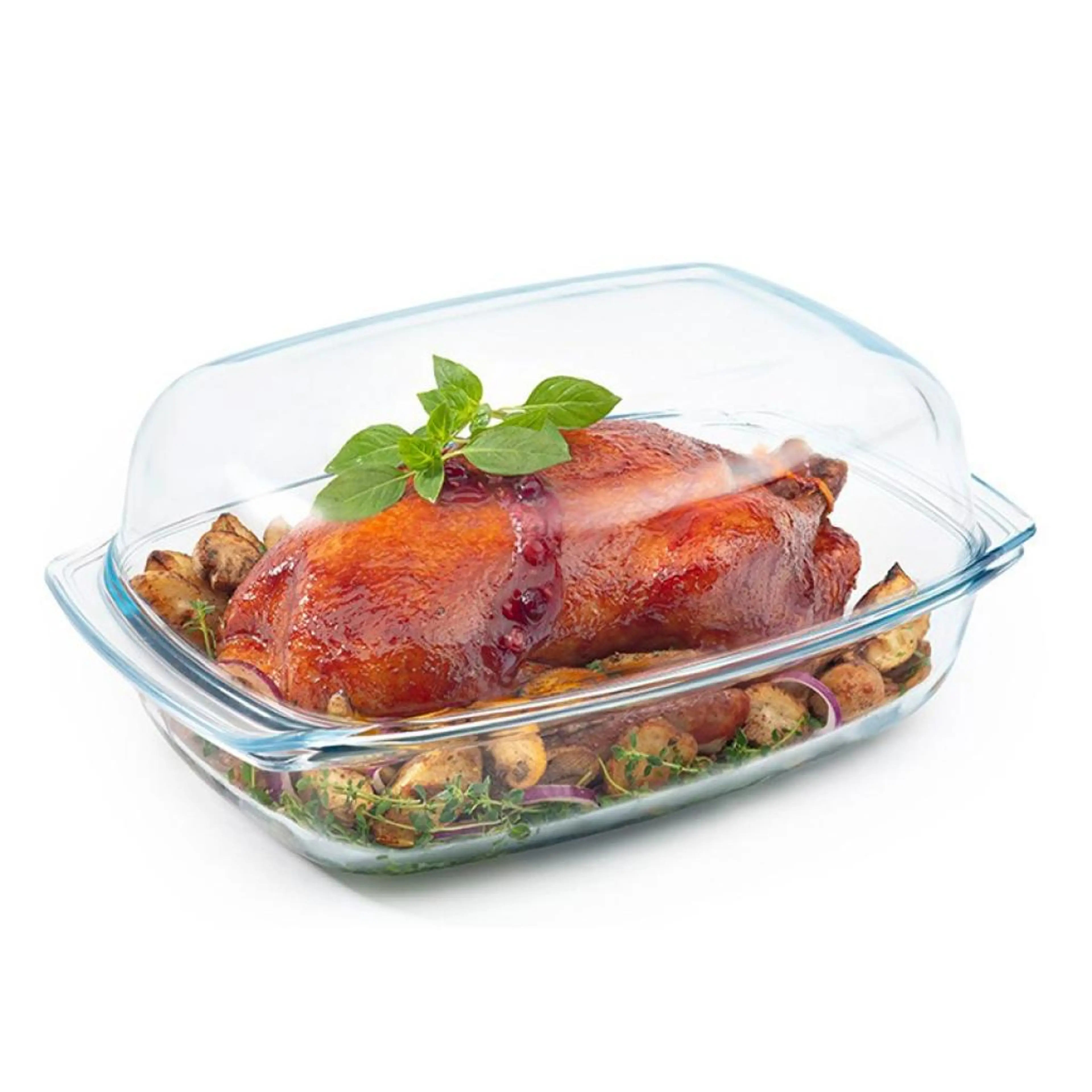 огнеопорна стъклена тенджера Термисил 5.5л