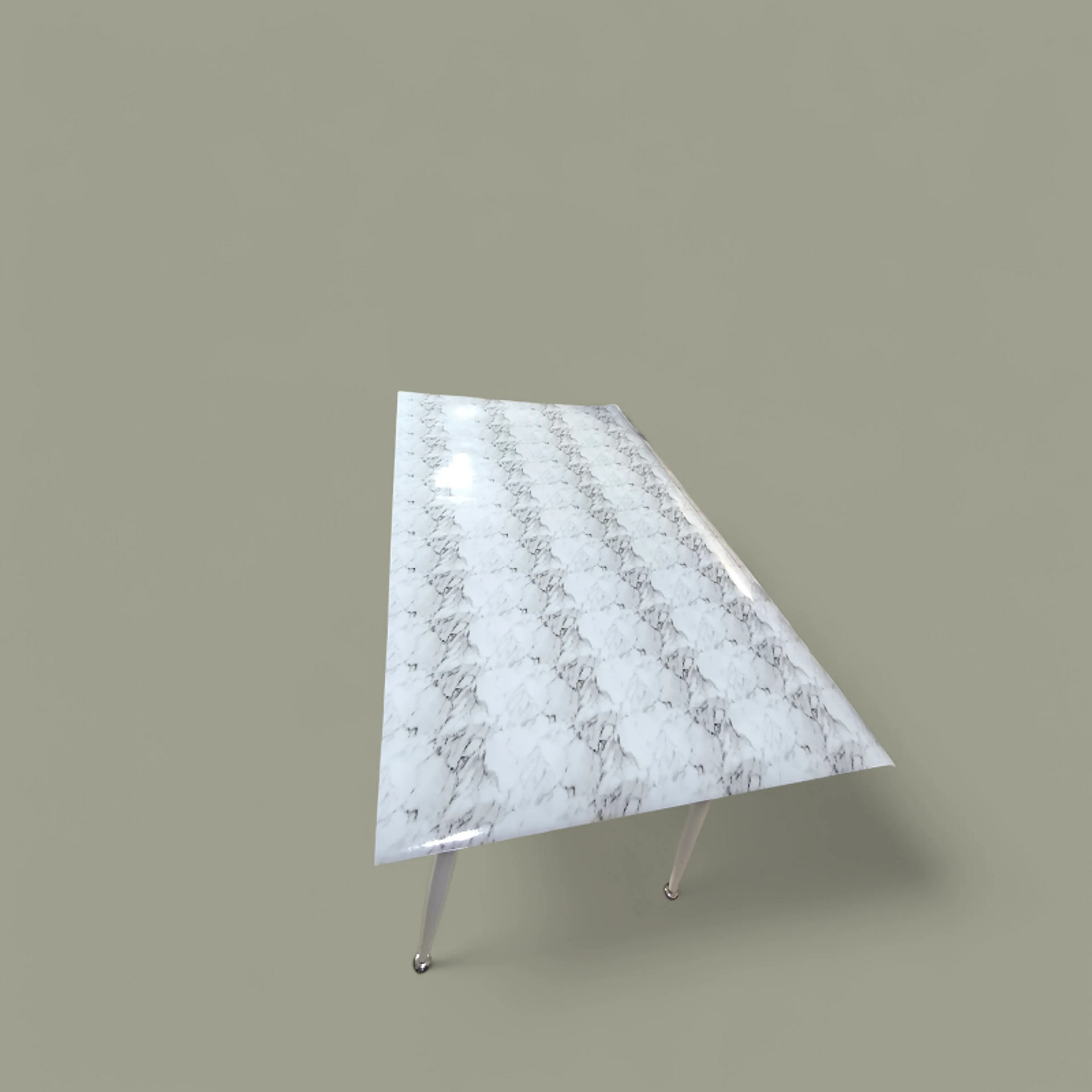 Протектор за маса, бял мрамор с черно