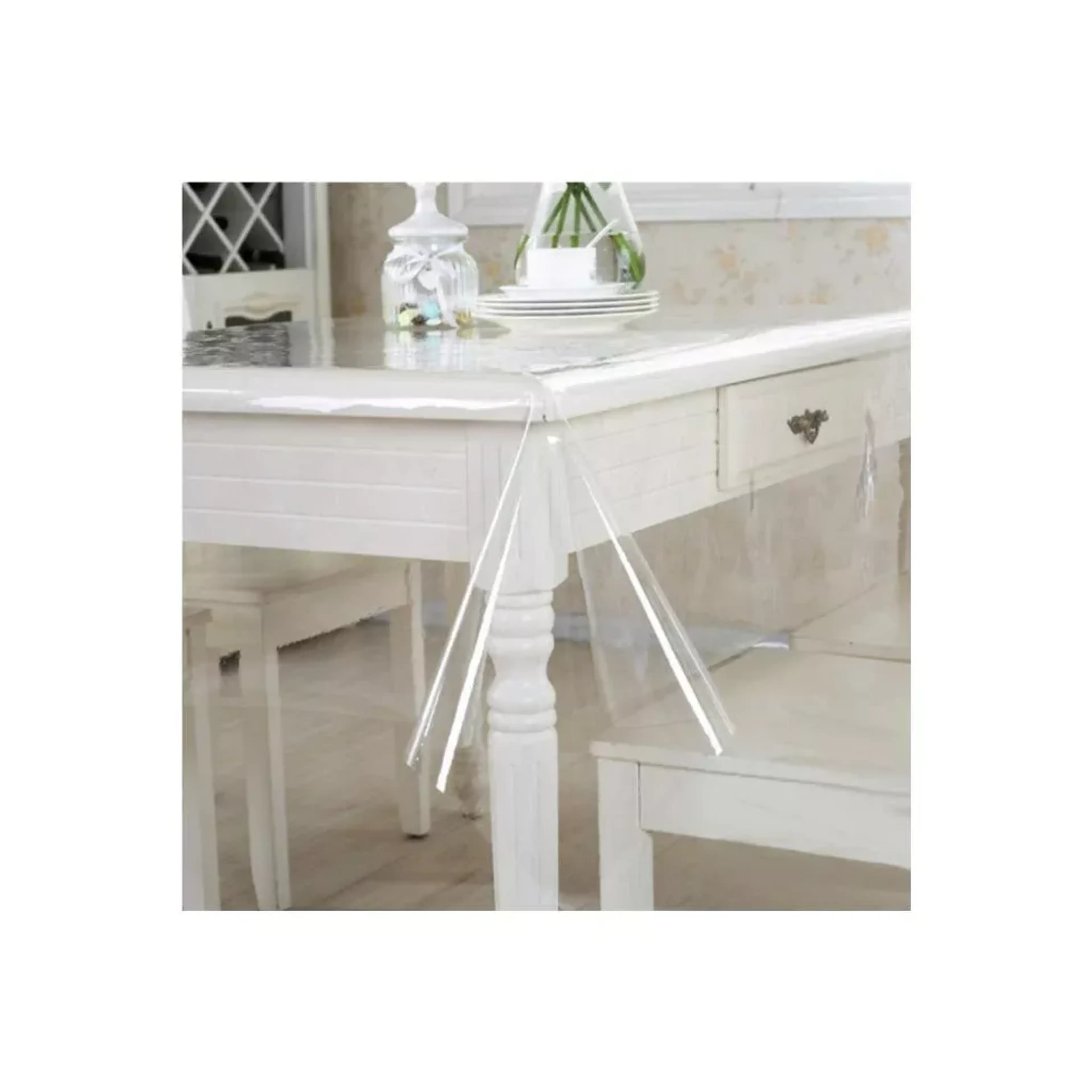 Прозрачен винилов протектор за маса – 0.5 мм дебелина, 140 см ширина 140см 160см