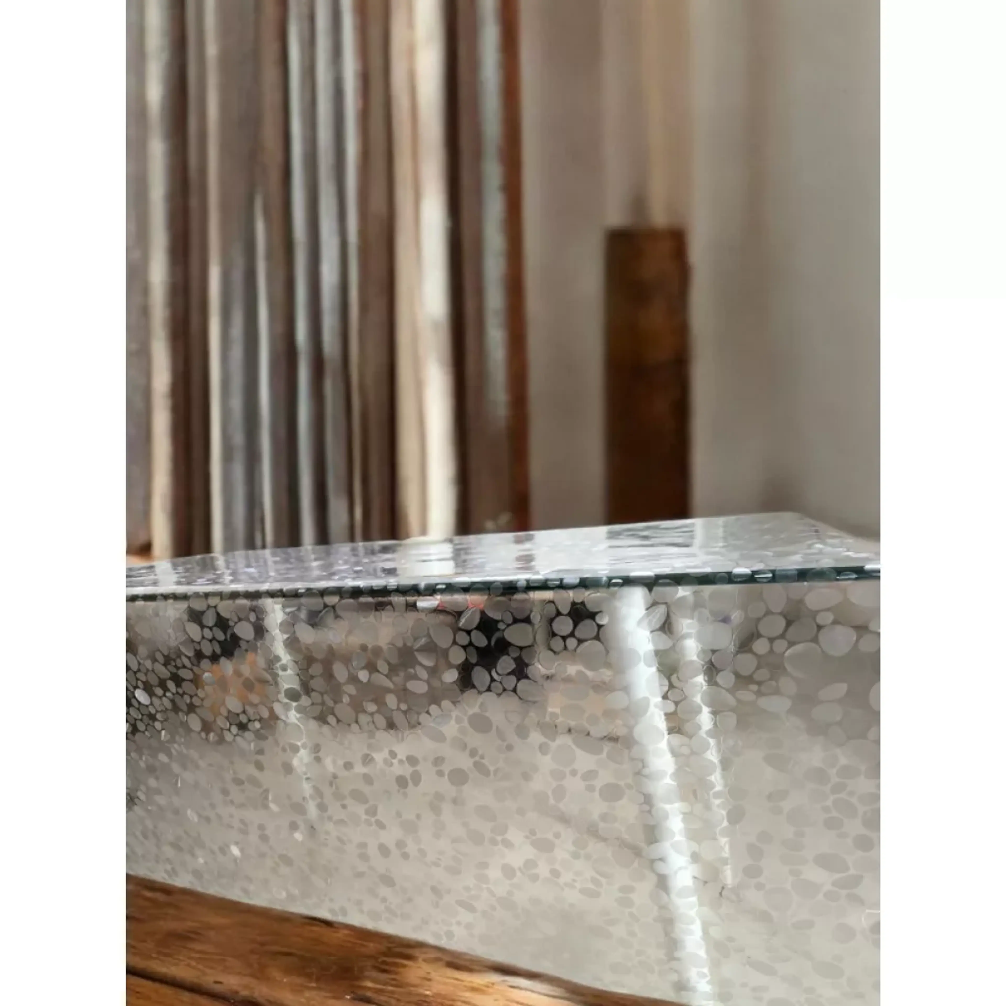 Прозрачна силиконова мушама, камъни 140см 140см