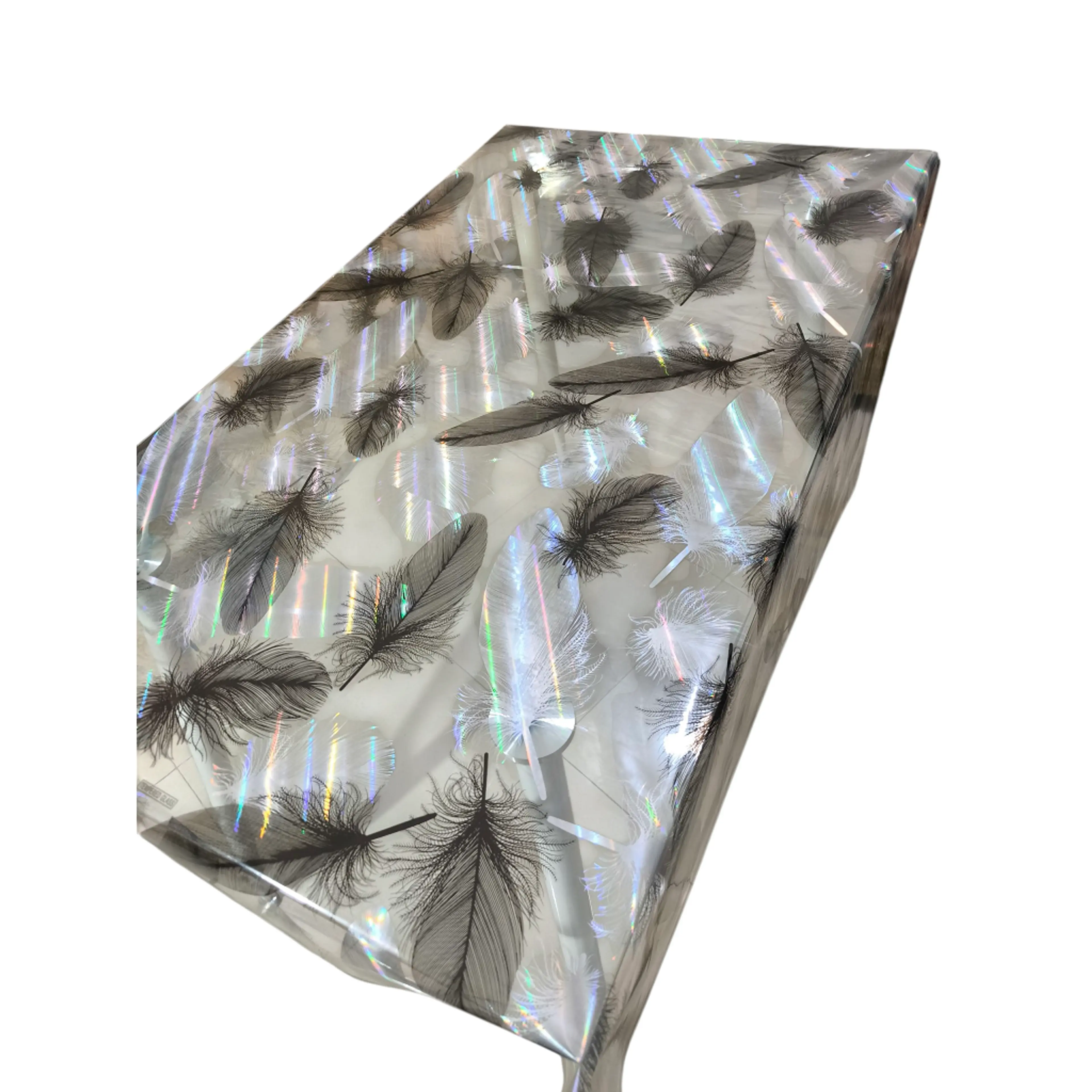 Прозрачна силиконова покривка за маса с пера