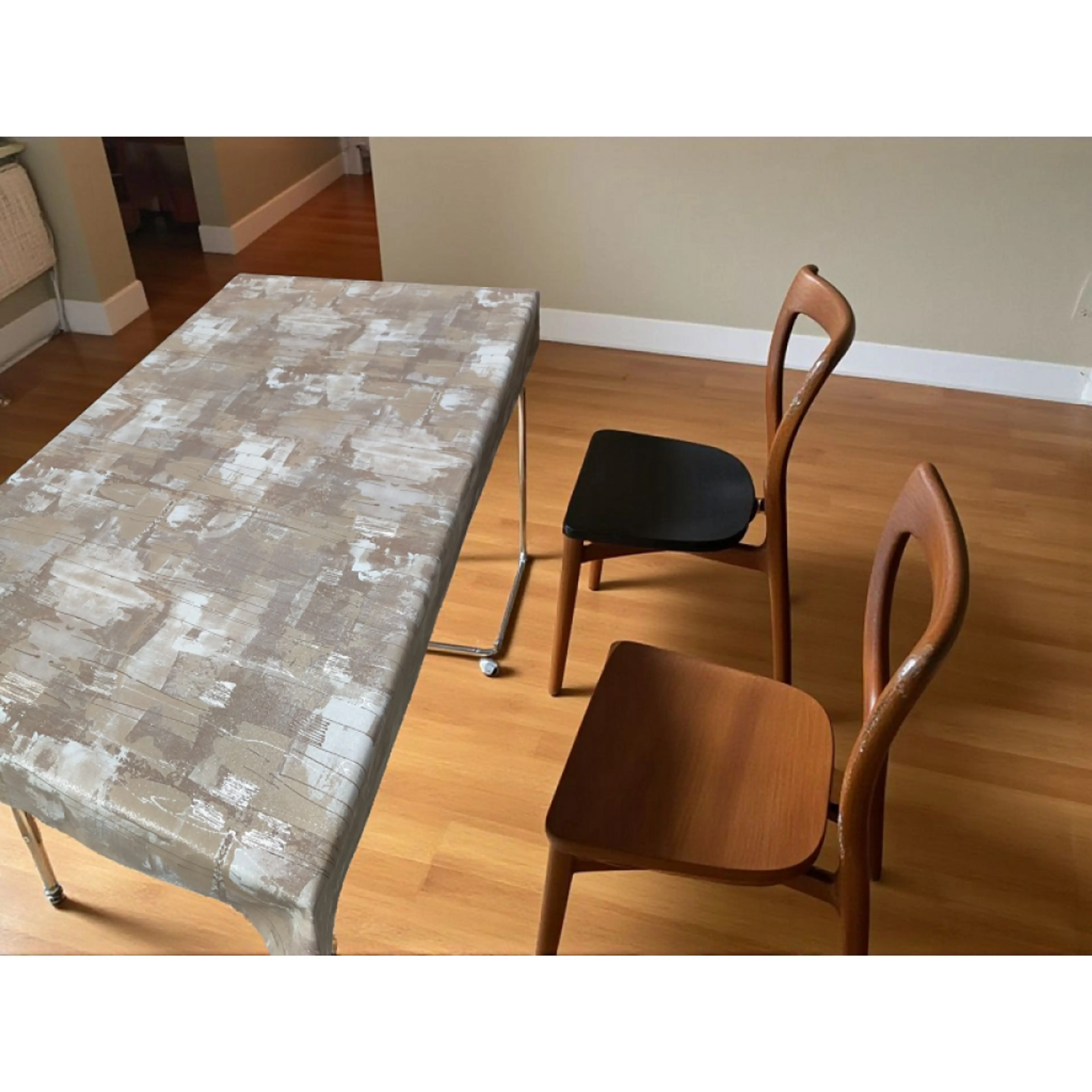 Текстилна мушама, кафяво-сребристо