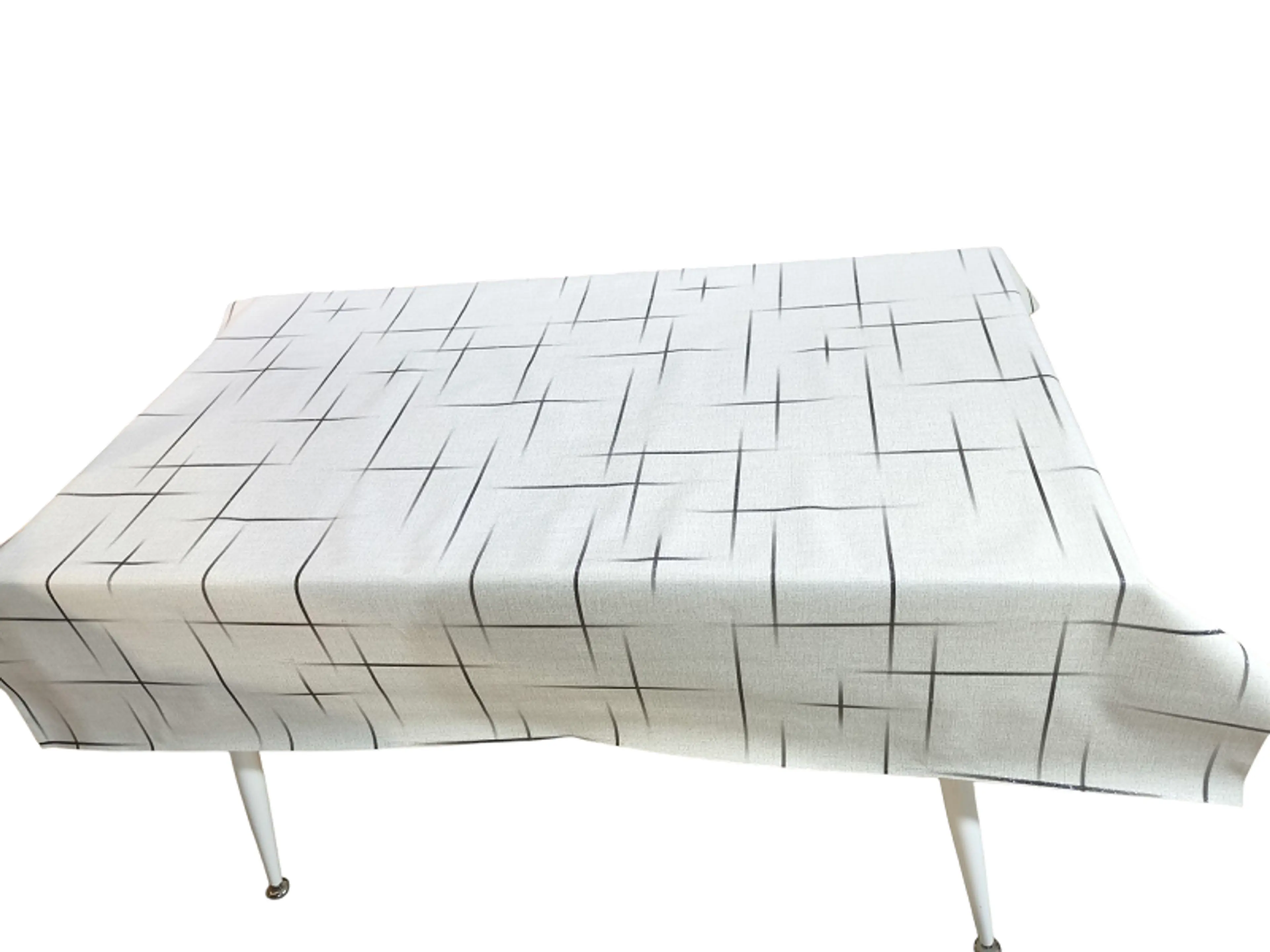 Текстилна Перяща Мушама – черни черти 140см цял топ- 20м