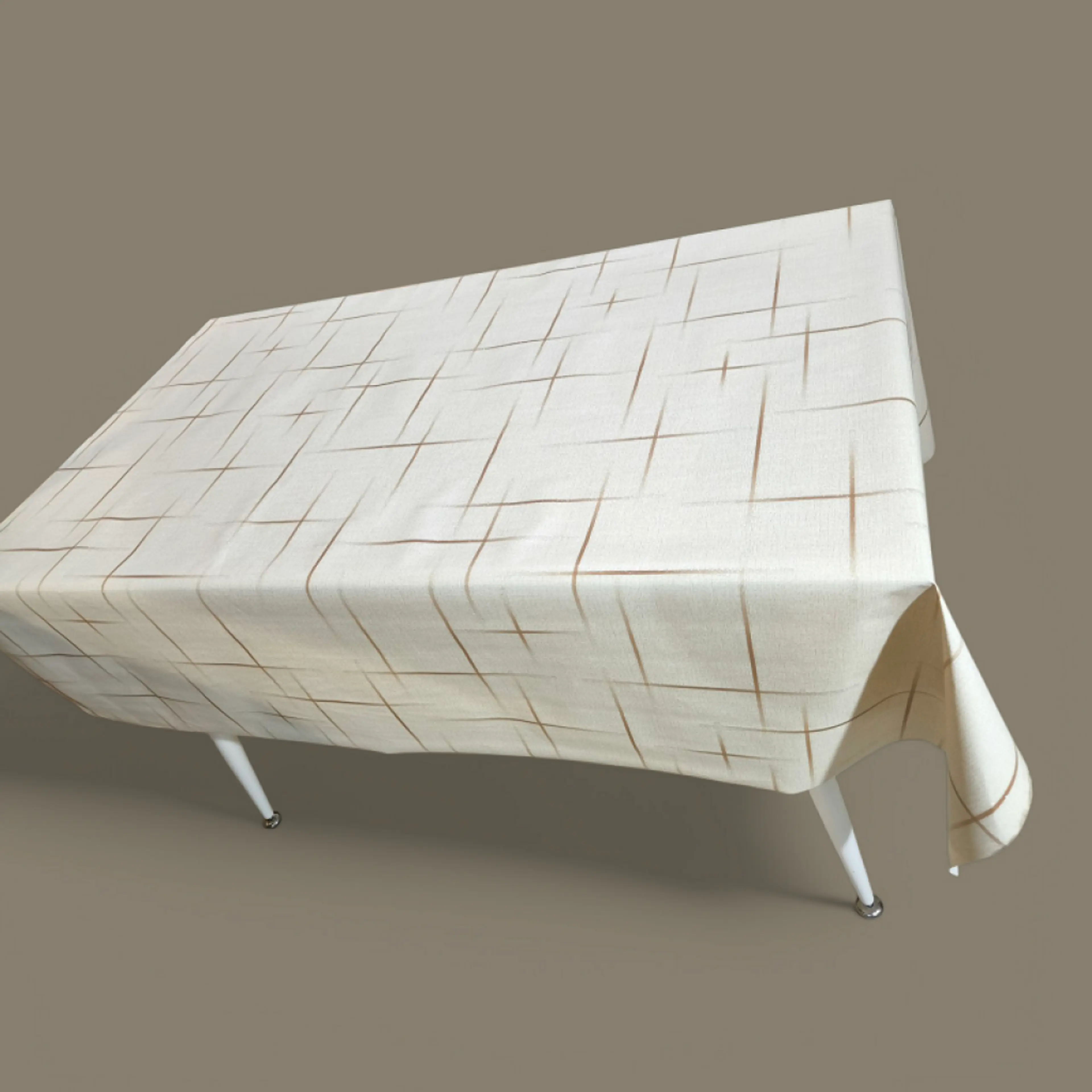 Текстилна Перяща Мушама – светло кафяви черти 140см 130см