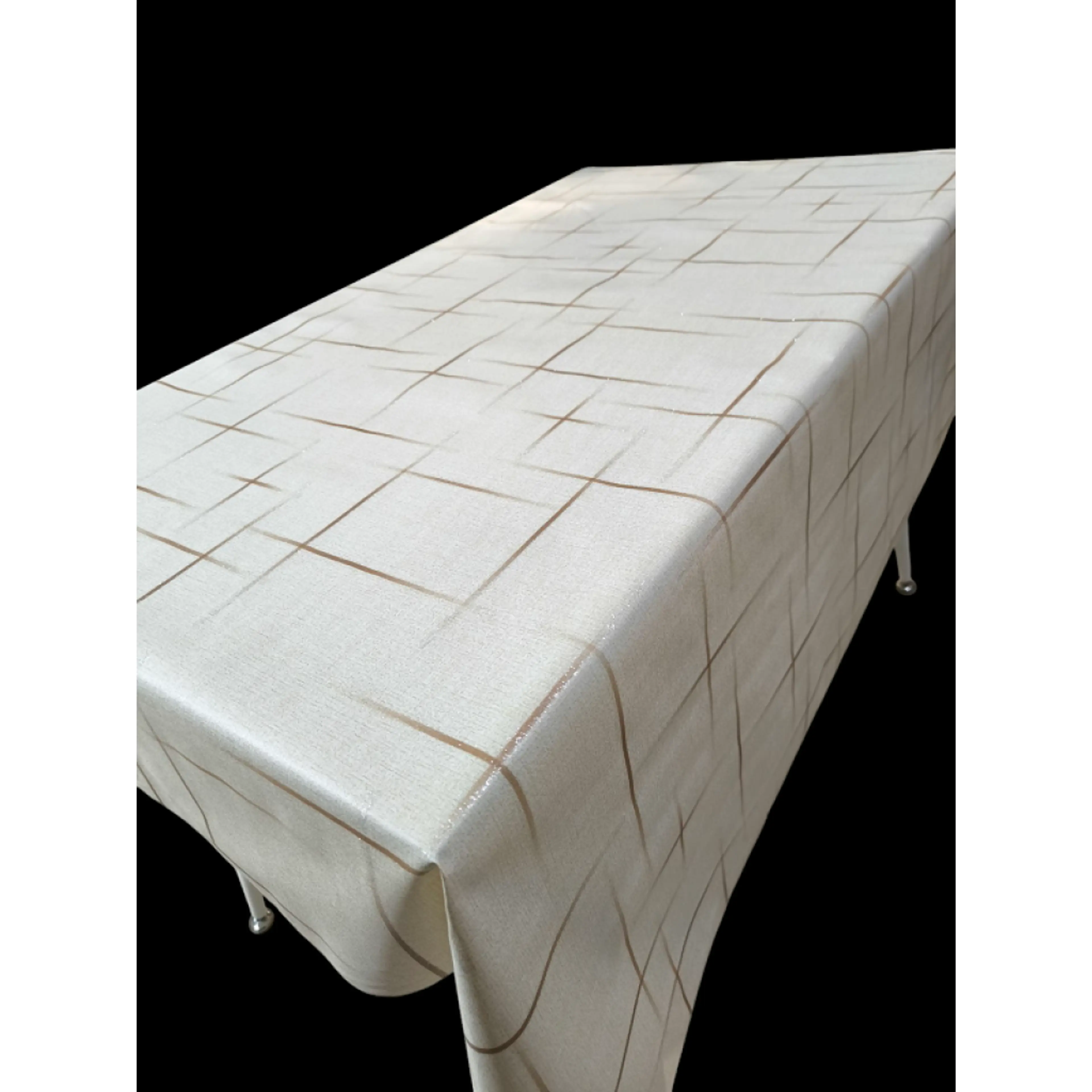 Текстилна Перяща Мушама – светло кафяви черти 140см 220см